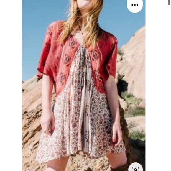 free people dress red tunic - Picture 1 of 15